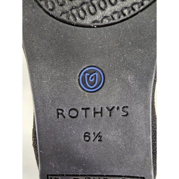 Rothy's  Womens Black and Electric Blue Signature Round Toe Flat Size 6.5 146 - Picture 10 of 16